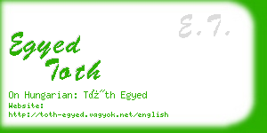 egyed toth business card